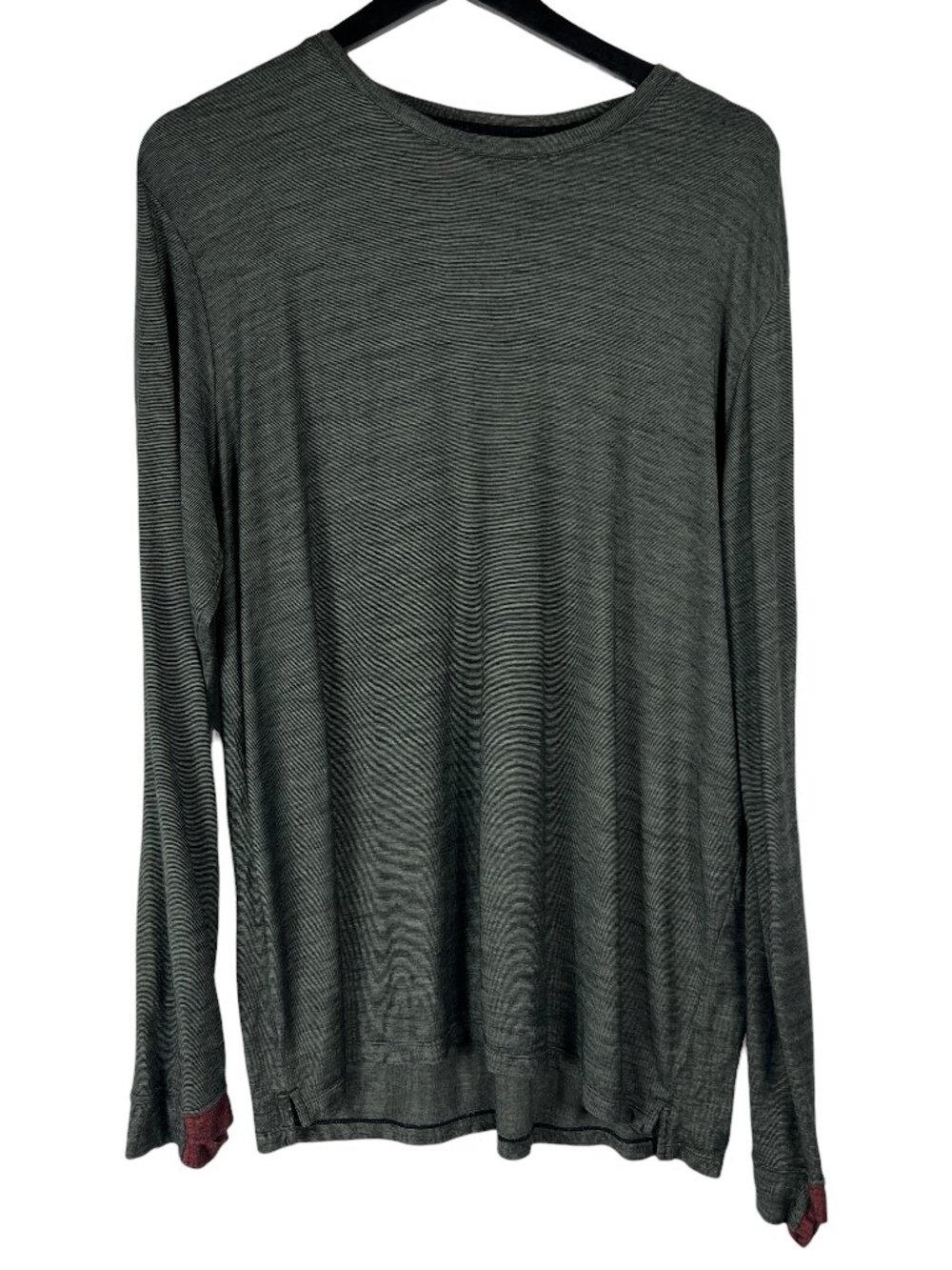 Bombas Mens Merino Wool Crew Neck Long Sleeve T-Shirt in Gray Base Layer Size XL